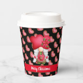 Hart Gnome Kleur en tekst aanpassen Papieren Bekers (Voorkant)