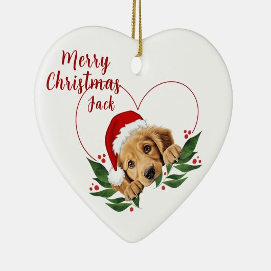  hart Golden Retriever Ornament (Rechts)