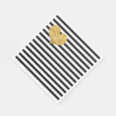 Hart goud in franse stijl servet (Hoek)