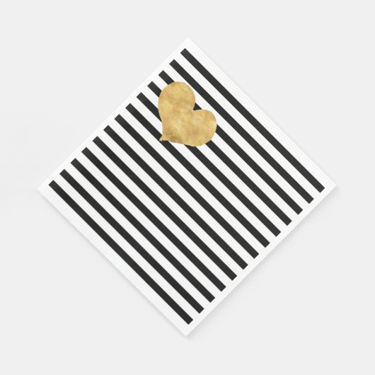 Hart goud in franse stijl servet (Hoek)