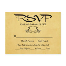  Hart Goud & Zwart RSVP Huwelijksreactie
