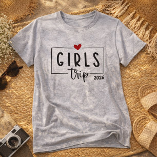 Hart Grafisch Meisjes Reisje 2026 Boho Bijpassende T-shirt