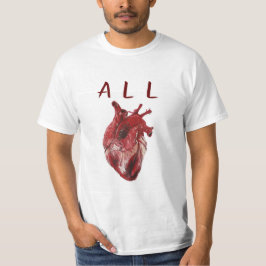 Hart grafisch schilderij t-shirt