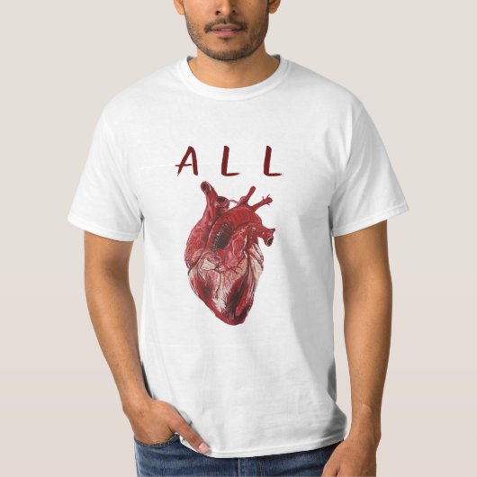 Hart grafisch schilderij t-shirt (Voorkant)
