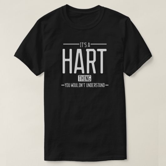 Hart grappige achternaam grappige familie t-shirt (Design voorkant)