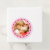 Hart Grens Valentijnsdag Foto Ronde Gift Label (In situ)