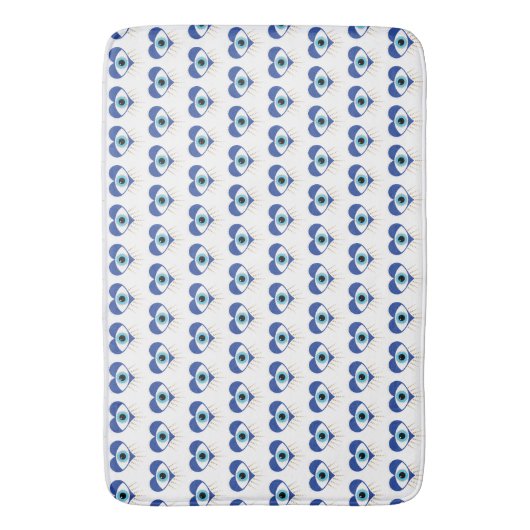 Hart Grieks Evil Eye Badmat (Voorkant Verticaal)