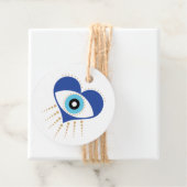 Hart Grieks Evil Eye Bedankjes Labels (In situ)
