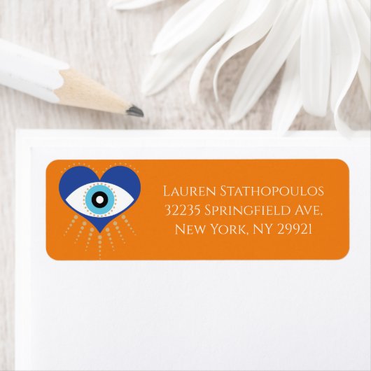 Hart Grieks Evil Eye Etiket (Insitu)