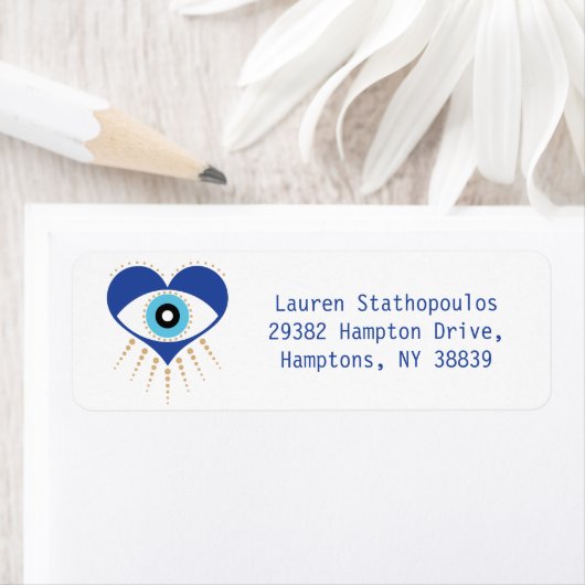 Hart Grieks Evil Eye Etiket (Insitu)