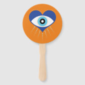 Hart Grieks Evil Eye Handwaaier (Voorkant)