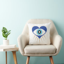 Hart Grieks Evil Eye Kussen