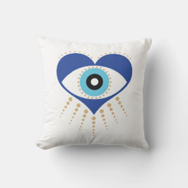 Hart Grieks Evil Eye Kussen