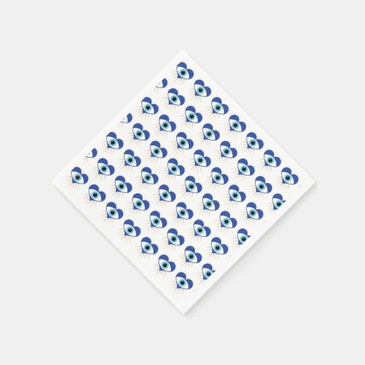 Hart Grieks Evil Eye Servet (Hoek)