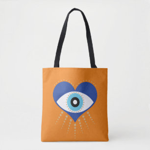 Hart Grieks Evil Eye Tote Bag
