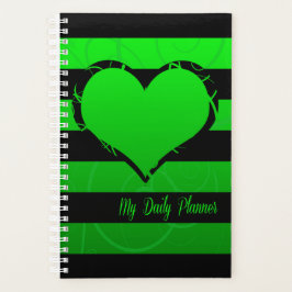 Hart Groen en Zwart Planner