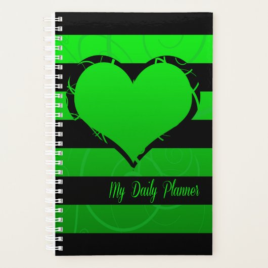 Hart Groen en Zwart Planner (Voorkant)