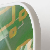 Hart Groene Vierkantjes Geometrische Pickleball Pa Paddle (Links Detail)