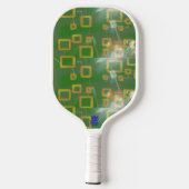 Hart Groene Vierkantjes Geometrische Pickleball Pa Pickleball Paddle (Achterkant)