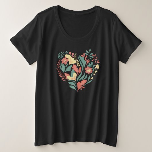 hart grote maat t-shirt (Design voorkant)