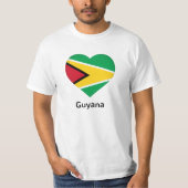 Hart - Guyana-vlag T-shirt (Voorkant)