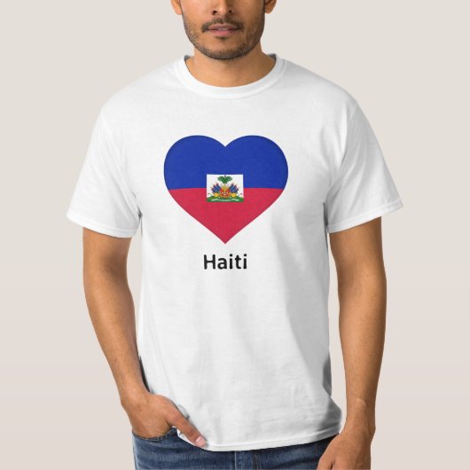 Hart - Haïti - vlag T-shirt (Voorkant)