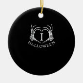 Hart Halloween Skeleton Hand Kostuum Mannen Vrouwe Keramisch Ornament (Voorkant)