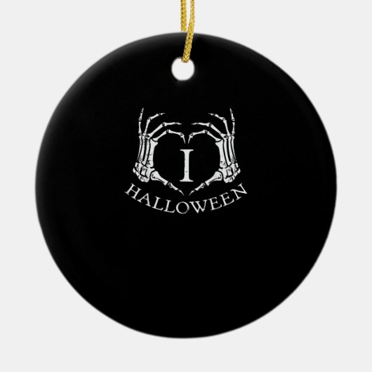 Hart Halloween Skeleton Hand Kostuum Mannen Vrouwe Keramisch Ornament (Voorkant)