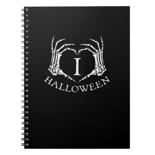 Hart Halloween Skeleton Hand Kostuum Mannen Vrouwe Notitieboek (Voorkant)