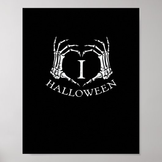 Hart Halloween Skeleton Hand Kostuum Mannen Vrouwe Poster (Voorkant)