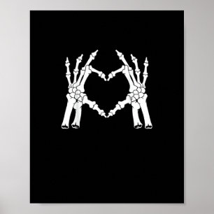 Hart - Halloween Skeleton Hand Poster