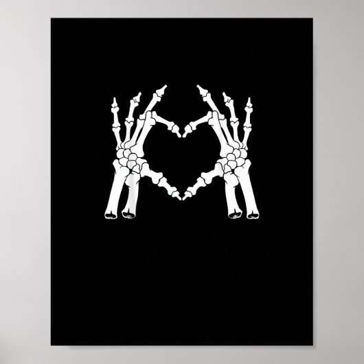 Hart - Halloween Skeleton Hand Poster (Voorkant)