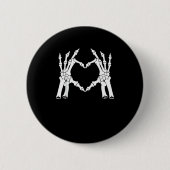 Hart - Halloween Skeleton Hand Ronde Button 5,7 Cm (Voorkant)