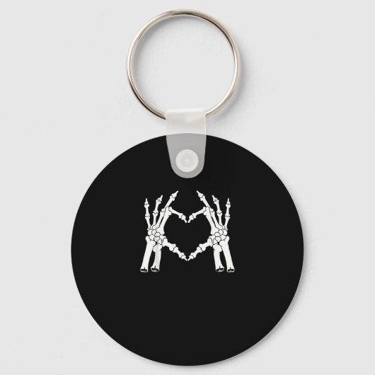 Hart - Halloween Skeleton Hand Sleutelhanger (Voorkant)