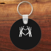 Hart - Halloween Skeleton Hand Sleutelhanger (Voorkant)