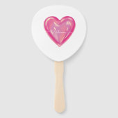 Hart hand fan bruiloft handwaaier (Achterkant)