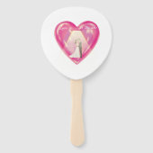 Hart hand fan bruiloft handwaaier (Voorkant)