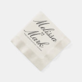 Hart Hand Getrokken Quote Monogram Huwelijk Servet (Hoek)