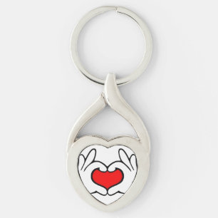 Hart Hand Sleutelhanger