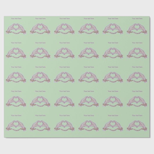 Hart handen Handboeien Cadeaupapier (Vlak)