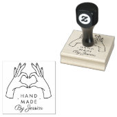 Hart Handen Met Liefde Gemaakt Stempel (Gestempeld)