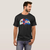 Hart handen Mexico, El Salvador en de Verenigde St T-shirt (Voorkant volledig)