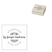 Hart Handen | Rustieke schets Handgemaakt Met Lief Rubberstempel (Gestempeld)