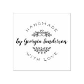 Hart Handen | Rustieke schets Handgemaakt Met Lief Rubberstempel (Afrduk)