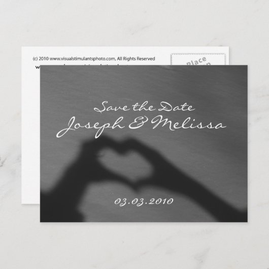 Hart Handen Save the Date Briefkaarten (Voorkant / Achterkant)