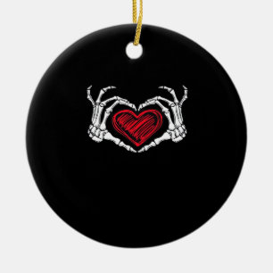 Hart Handen Skelet Keramisch Ornament