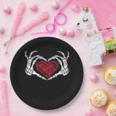 Hart Handen Skelet Papieren Bordje (Feest)