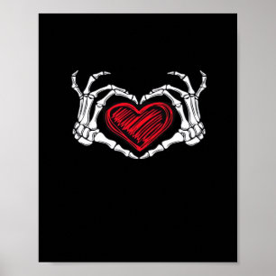 Hart Handen Skelet Poster