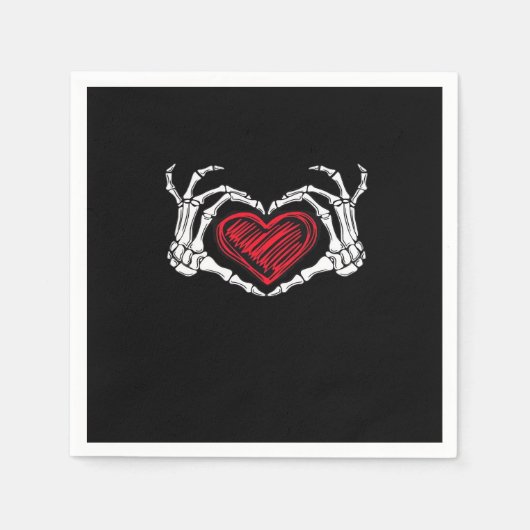 Hart Handen Skelet Servet (Voorkant)