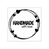 Hart Handgemaakt met liefde Rubberstempel (Afrduk)
